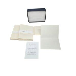 crane & co. 100% cotton paper stationery 16 env 19 cards blank
